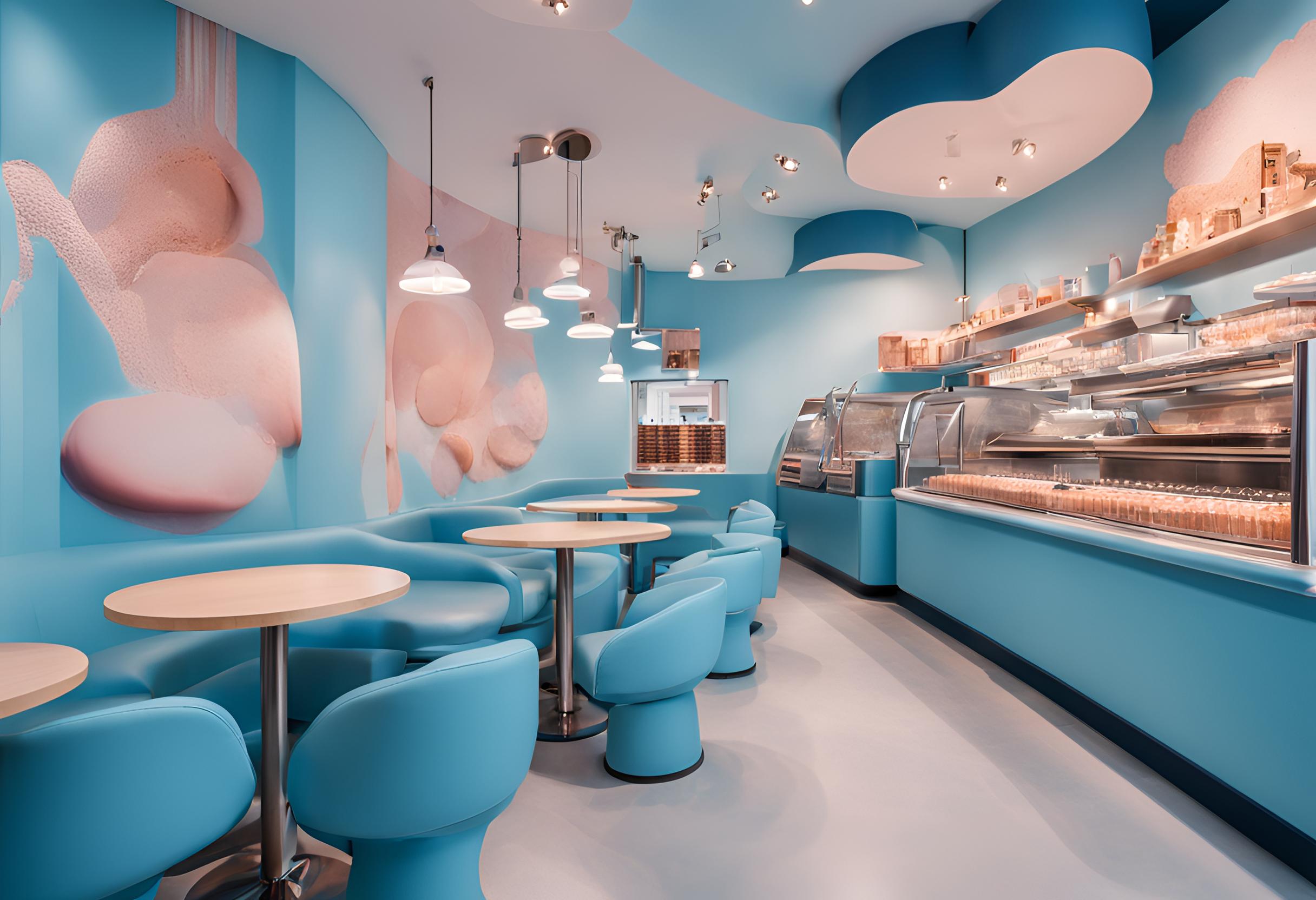 espacio comercial diseño de heladeria